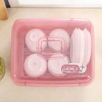 Organisateur de vaisselle moderne en plastique robuste, boîte de rangement durable pour la vaisselle, grande capacité pour usage familial quotidien, en PP vierge, non pliable, autoportant