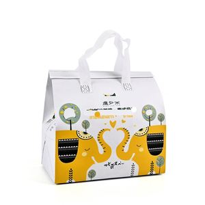 Customizable Non-Woven Thermal Insulation <b>Cooler</b> <b>Bag</b> Letter Recyclable Eco-Friendly Milk Tea Packaging Wholesale Takeaway <b>Bag</b> - Product Image 5