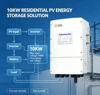 Onduleur solaire hybride AC Solis 3-12kW On/Off-Grid, prend en charge les batteries lithium-ion 48V DC, protection IP65, refroidissement intelligent par air, stockage