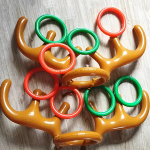 Reusable Inflatable <b>Christmas</b> Antler Hat Throwing Game Party Toy Holiday Family Game - Product Image 2