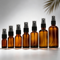 Flacon pulvérisateur en verre ambré de 10 ml, flacon d'huile marron, distributeur de lotion cosmétique, flacon de parfum portable