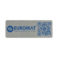 Placa de Identificación de Acero Inoxidable Grabada Químicamente, Placa de Identificación Industrial Personalizada con Texto Fino Permanente y Logotipo de la Empresa