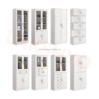 Mobilier de bureau de haute qualité en acier 2 portes battantes armoire de rangement classeur en métal armoire de bureau avec 4 étagères réglables