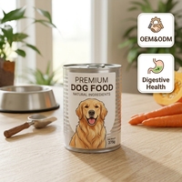 Aliments pour chiens en conserve OEM en gros 375g, nourriture humide pour chiens avec probiotiques et prébiotiques pour la santé digestive, aliments pour animaux de compagnie en vrac
