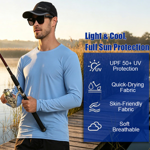 Chemise de pêche pour homme à manches longues, couleur unie, séchage rapide, anti-humidité, pour activités de plein air, logo personnalisé OEM - Product Image 3