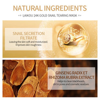 LAIKOU – masque Facial en profondeur, élimine les points noirs, resserre les Pores, or 24K, escargot