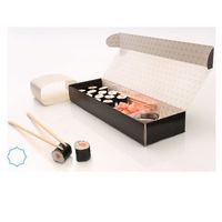 Carton recyclé de luxe personnalisé à emporter emballage alimentaire boîte en carton imprimé avec feuille UV finition mate restauration déjeuner repas boîte