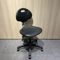 Chaises de travail colorées en polyuréthane PU avec base en nylon, banc de bureau classique pour comptoir de bureau d'information de réception de banque d'atelier