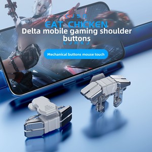 Manette de <span class=keywords><strong>jeu</strong></span> mobile mécanique à six doigts, boutons d'épaule de <span class=keywords><strong>jeu</strong></span> L1 R1 à clic sensible, pour jeux FPS sur téléphone portable - Product Image 2