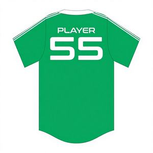 Camiseta de Béisbol Personalizable 100% Poliéster, Diseño Personalizado, Antibacteriana, Secado Rápido, Transpirable, Tallas Grandes, Logotipo Simple - Product Image 1