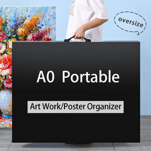 Portable <span class=keywords><strong>A0</strong></span> Extra-Large Taille Affiche À <span class=keywords><strong>Feuilles</strong></span> Mobiles 12 Anneaux Dossier Transparent Page Affichage Livre Poches Détachables PP HUIJIN Marque - Product Image 2