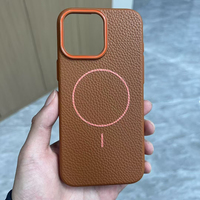 Vente chaude 2.0mm Magnétique PU Cuir Texturé TPU Téléphone étui pour iphone 16 Pro Max étui