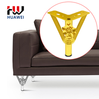 Pieds de canapé décoratifs HUAWEI style luxe doré, accessoires de mobilier, base de canapé