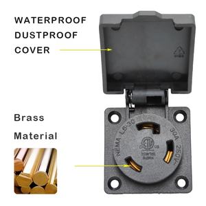 Industrielle 30Amp 250Volt 2-polige 3-Draht-RV/EV-wetterfeste staub dichte NEMA-L6-30R steckdose mit Abdeckung für RV/EV-Steckdosen - Product Image 4