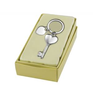 Porte-clés en forme de cœur, breloque en métal argenté brillant pour femmes, accessoire de bijoux, cadeau - Product Image 2