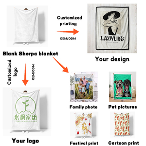 Cao cấp tùy chỉnh Món Quà Giáng sinh hai mặt chăn flannel in phía trước + sang trọng Sherpa trở lại thoải mái đêm cuộc sống chăn - Product Image 5