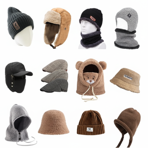 Collezione di 19 cappelli invernali berretto da caccia passamontagna in maglia berretto in lana Poggle berretto pelliccia orso bambola - Product Image 1