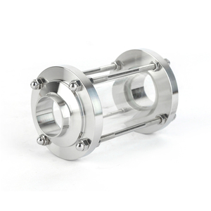 サニタリーSS304SS316Lサイトグラス、保護ネット付き食品グレードステンレス鋼ストレートバット溶接管状サイトグラス - Product Image 2