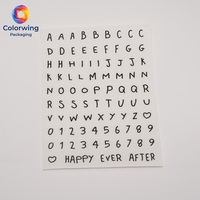 Calcomanías de Agua con Alfabeto Dibujado a Mano, Personalizadas al por Mayor, Pegatinas de Letras y Números para Manualidades y Scrapbooking