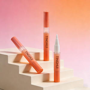 Emballages de rouge à lèvres de beauté 3ml 5ml, tubes ronds rose or dégradé vides avec pinceau et emballage - Product Image 5