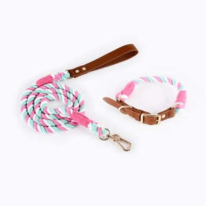 <span class=keywords><strong>Collar</strong></span> y Correa de Entrenamiento para Perros Medianos, Hechos a Mano, Ecológicos, Coloridos, de Cuerda de Algodón Trenzada, con Liberación Rápida, Duraderos y Sencillos - Product Image 5