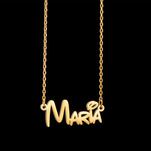 Collier en or anti-ternissement 18 carats en acier inoxydable véritable, bijoux fins, colliers personnalisés avec nom pour femmes et hommes - Product Image 5