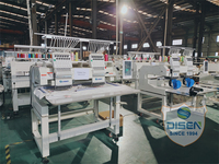 Machine à broder industrielle numérique à grande vitesse, 15/12 aiguilles, 4 têtes, informatisée, pour casquettes et chapeaux, prix fournisseur vérifié