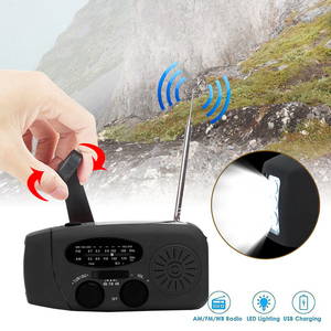 Nâng cấp di động có thể sạc lại khẩn cấp năng lượng mặt trời Hand Crank 4000mAh AM FM noodradio với bộ sạc điện thoại LED <span class=keywords><strong>Torch</strong></span> đài phát thanh - Product Image 5