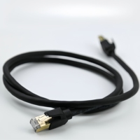 Cat8 kabel Ethernet luar ruangan & dalam ruangan 2000Mhz RJ45 tahan cuaca SFTP UV Modem PC peralatan komunikasi serat optik