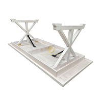 Table de mariage rectangulaire pliante en bois de 160, 200, 240 cm (8 pieds) pour événements, fêtes et extérieur, style ferme