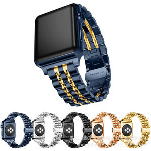 สายนาฬิกาสแตนเลสสำหรับแอปเปิ้ลวอทช์ 22 มม. สายโลหะพร้อมดีไซน์ลูกปัด ขนาด 38-45 มม. ใช้ได้กับ - Product Image 4