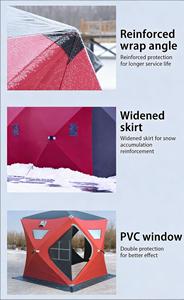 Carpa de Pesca en Hielo Transpirable y Anticondensación, Refugio Aislante y Resistente al Viento con Ventanas de Ventilación para Pesca Prolongada - Product Image 3