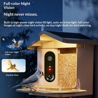 Nouvelle mangeoire à oiseaux intelligente avec caméra 2K4K ultra-claire, reconnaissance d'oiseaux par IA, alimentation solaire extérieure, WiFi, modèle JY-WN08 de 1,6 kg