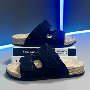 Sandales <span class=keywords><strong>Birkenstock</strong></span> de luxe léger pour hommes, en cuir respirant et anti-odeur, à enfiler, couleur unie, grandes tailles, pour la détente et la conduite estivale - Product Image 3