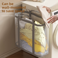Panier à linge pliable de grande capacité pour le rangement des vêtements à la maison, panier à linge mural pour salle de bain