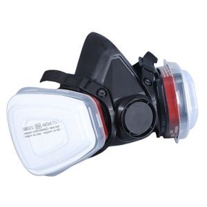Masker Gas Respirator Kimia, 6200 set setengah wajah dengan <span class=keywords><strong>Filter</strong></span> ganda dapat diganti lukisan pernis - Product Image 6