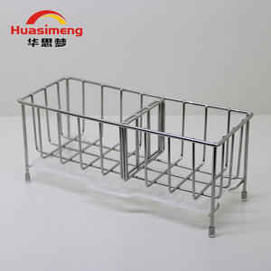 Égouttoir à vaisselle en acier inoxydable Huasimeng avec plateau, support réglable multifonctionnel pour savon et éponge pour comptoir de cuisine - Product Image 5