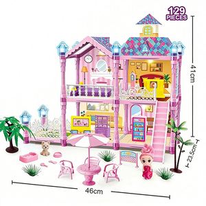 Kit de Casa de Muñecas en Miniatura Completo para Armar, Maqueta de Arquitectura, Rompecabezas de Plástico, Regalo para Adultos, Muebles de Juguete - Product Image 6