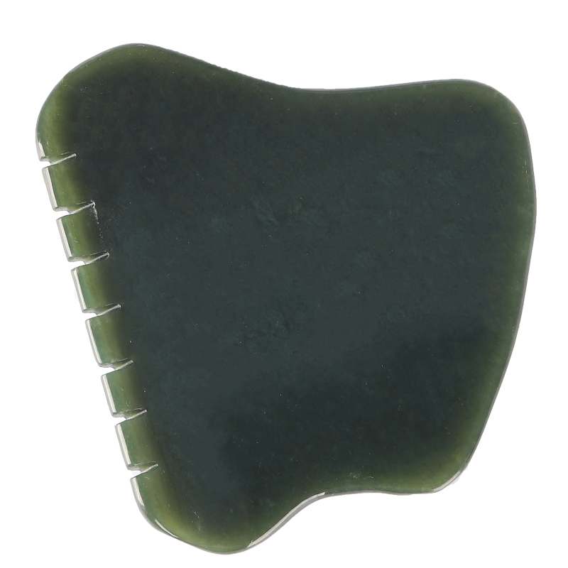 Natural Anti aging jewelery grade jade dark green Jasper Gua sha Nephrite Jade Gua Sha Massager Guasha Board Stone
