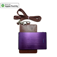 Cartera Magsafe de cuero con Soporte para tarjeta Find My Phone para tarjeta de seguimiento Mfi Find My Tag Wallet Trackr Find My Sourcing Logo