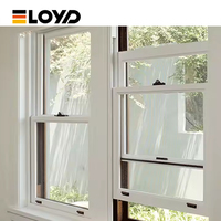 Ventana Corredera Vertical de Aluminio de Diseño Moderno para Villa, Ventana de Guillotina Simple con Doble Vidrio Templado, Resistente al Viento y Duradera para Cocina