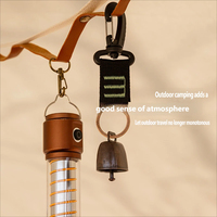 Clochette d'avertissement pour la randonnée et le camping en extérieur, pendentif de ceinture anti-ours, clochette métallique anti-ours avec crochet porte-clés, pendentif pour cordon de parapluie