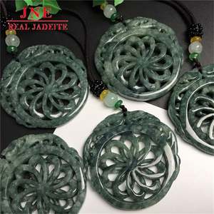 Placa de matrícula de estilo Shuanglong, colgante de Jade tipo A, Base en vivo, Nueva Artesanía de Jade, fábrica de cuatro fiestas, venta al por mayor - Product Image 2