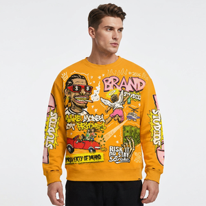 Camiseta de Manga Larga para Hombre, de Algodón, Estilo Urbano, con Estampado de Dibujos Animados, Cuello Redondo, Corte Regular, Tela de Alta Calidad - Product Image 6
