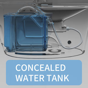 <span class=keywords><strong>VIVI</strong></span> SS-09 Toilette intelligente moderne monobloc avec bidet, réservoir encastré, chasse d'eau à déclenchement par pied, évacuation en S, pour salle de bain - Product Image 6