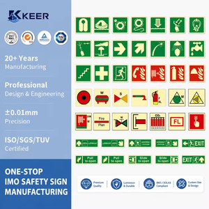 Panneaux de signalisation de sécurité marine LED <span class=keywords><strong>IMO</strong></span> SOLAS lumineux en PVC, protection IP55, montage mural, avertissement sonore, sans alimentation, vente en gros usine - Product Image 2