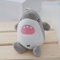 Porte-clés Requin en Peluche Mignon de 4 Pouces avec Rembourrage en Coton PP, Porte-clés Animal en Peluche Doux pour Cadeau Unisexe