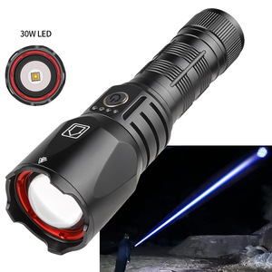 XHP160 ไฟฉายแบบชาร์จไฟได้ 30W LED ประเภท C ชาร์จไฟได้ ไฟแรง ไฟฉายระยะไกล - Product Image 1