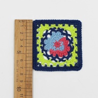 Pochettes au crochet carrées faites à la machine personnalisables, patchs au crochet ajourés à coudre pour vêtements