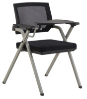Chaise de bureau pliable en nylon de style moderne et simple, dossier en maille, chaise de conférence, chaise de formation pliable avec bureau d'écriture